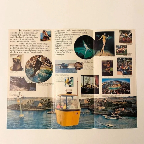 Vintage Sea World Mission Bay San Diego Travel Guide Brochure - Picture 5 of 11